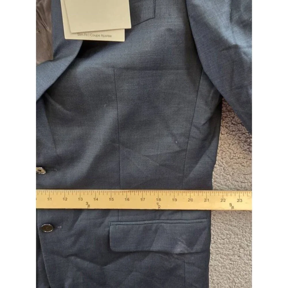 Calvin Klein Slim Fit Wool Blend Stretch Suit Separate Jacket Men's 44L Green